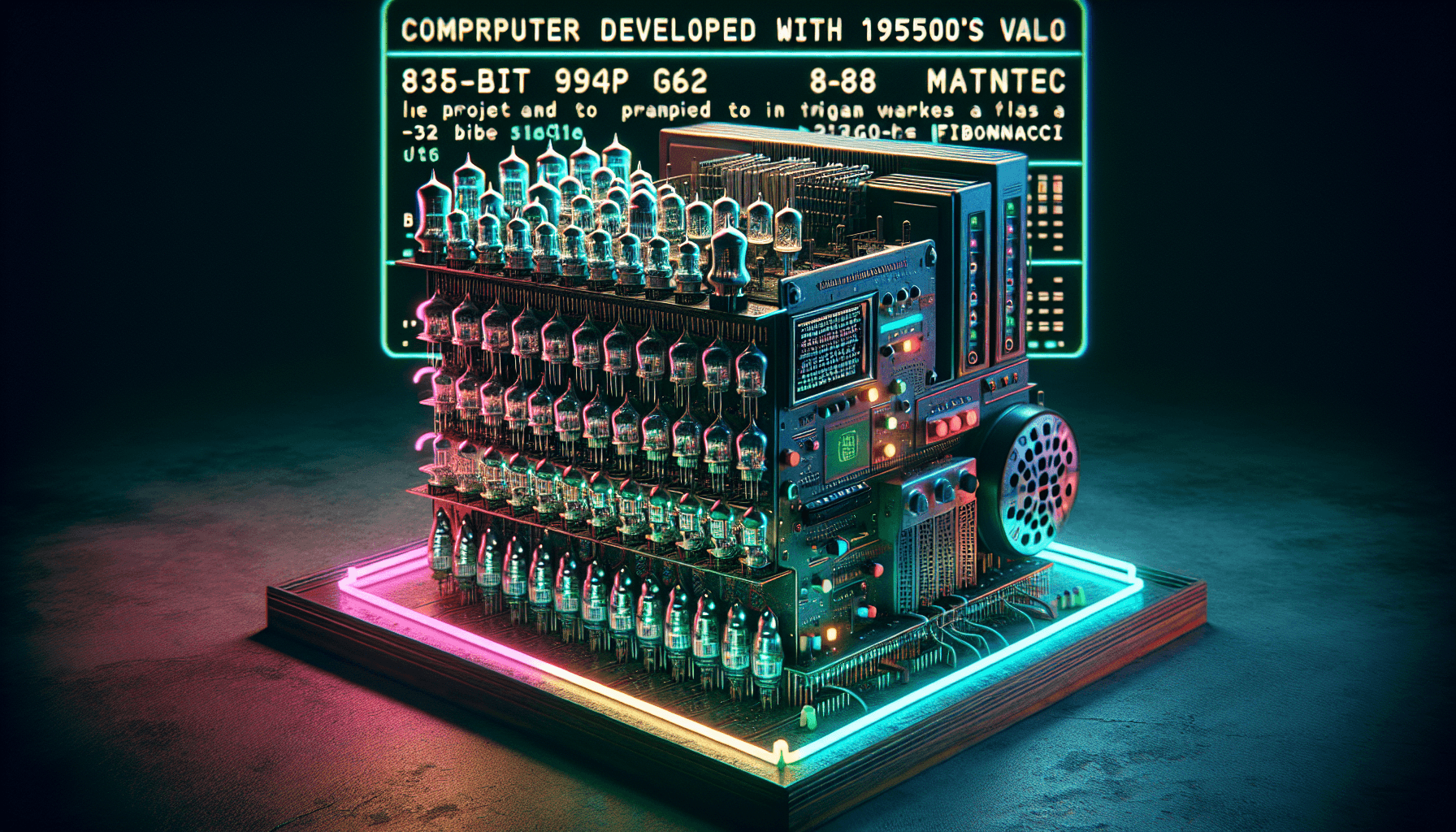 A modern 8 bit design, built using 1950s thermionic valves