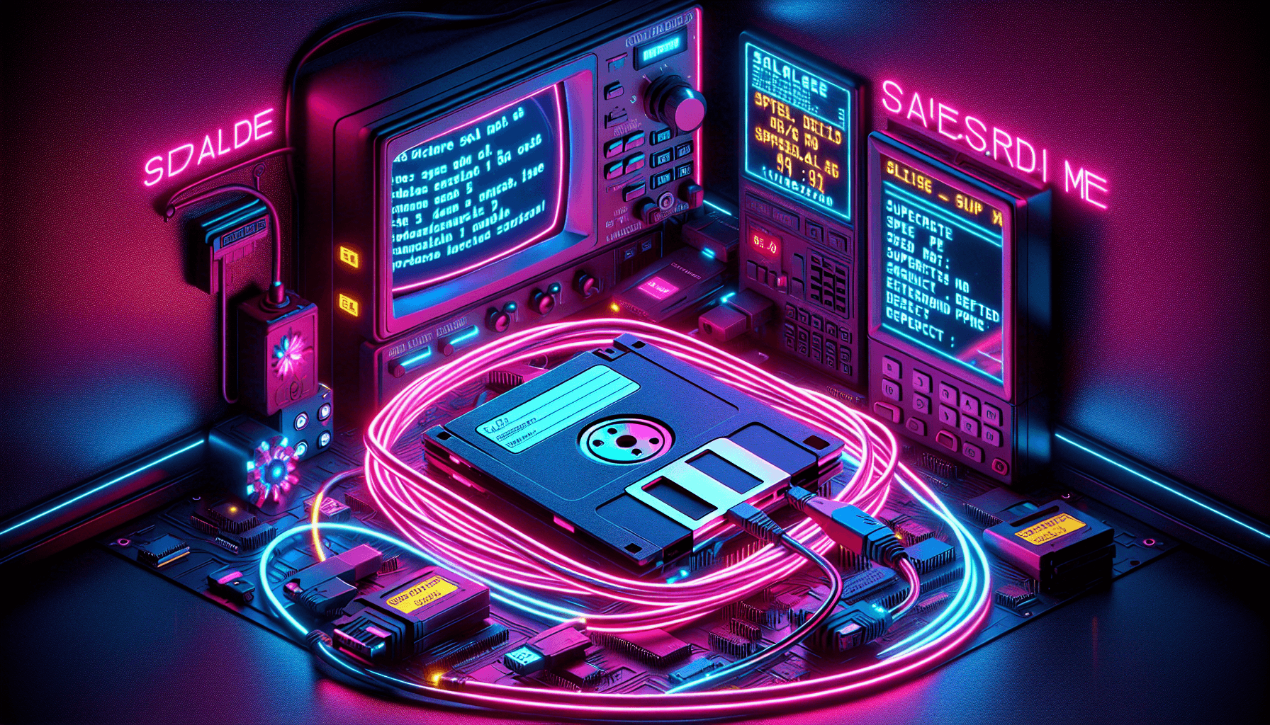 Preserving a floppy disk with a logic analyzer and a serial cable