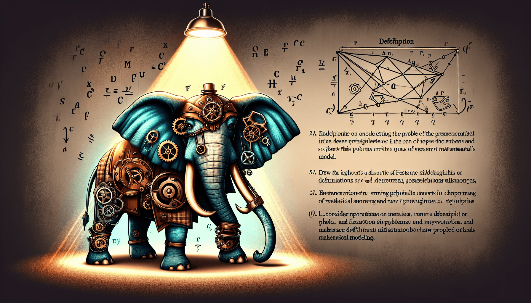 Fitting an elephant with four non-zero parameters